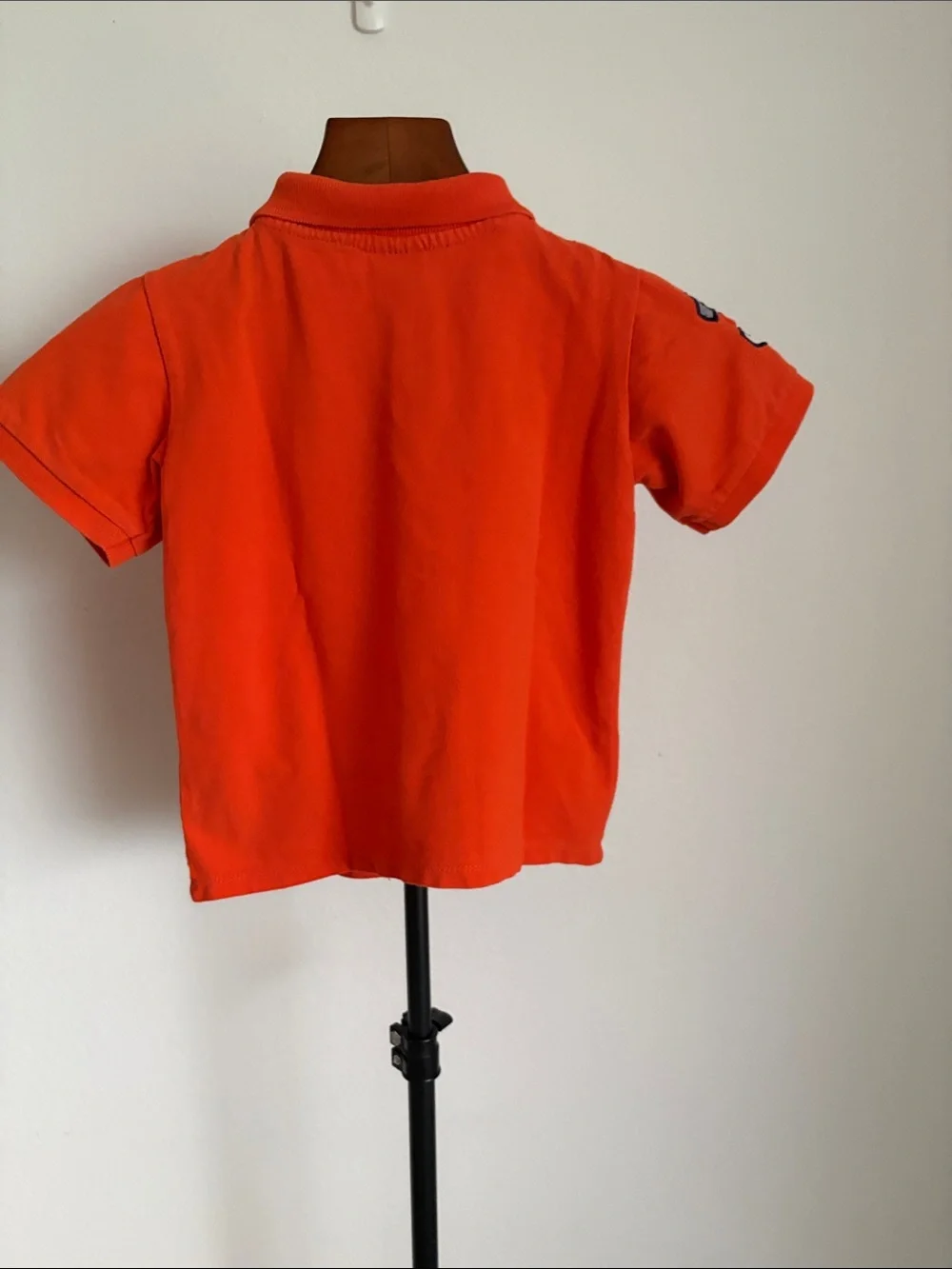 U.S. Polo Assn. Orange Boys Polo with Navy Embroidered Logo 4T